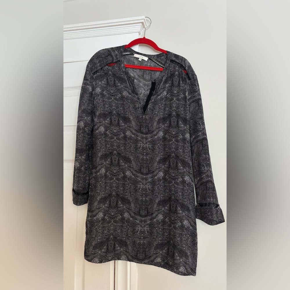 IRO Monochrome Textured Silk Dress